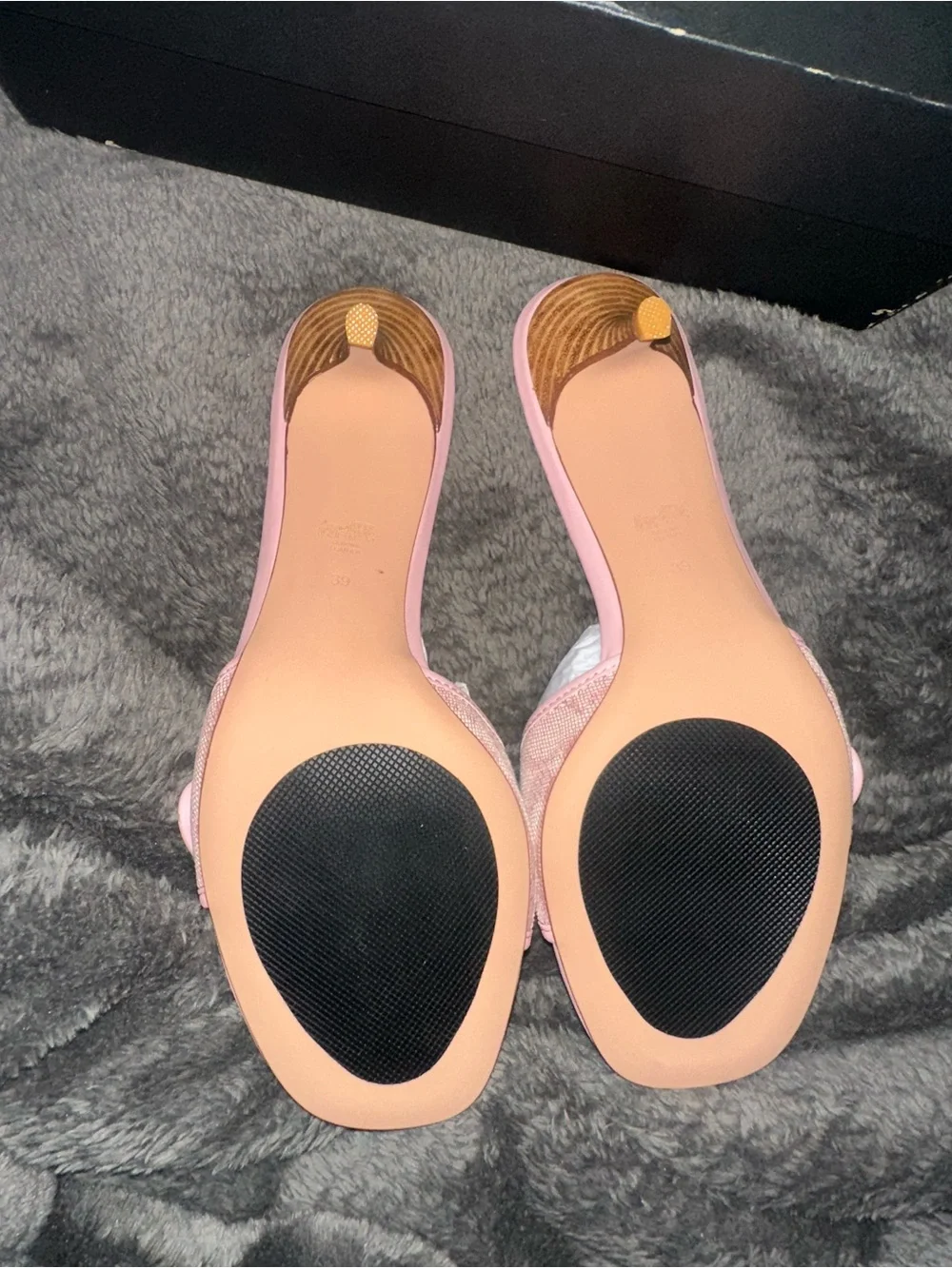Coach Pink Slide Mules with Gold Buckle